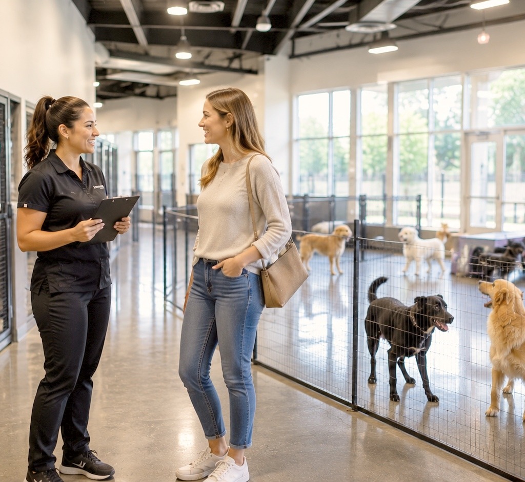 The owner choose the right Dog Boarding facility.
