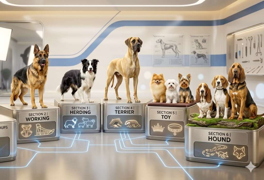 There are the groups of Dog Varieties.