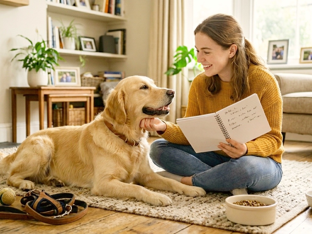 Owner follow the sitting tips.