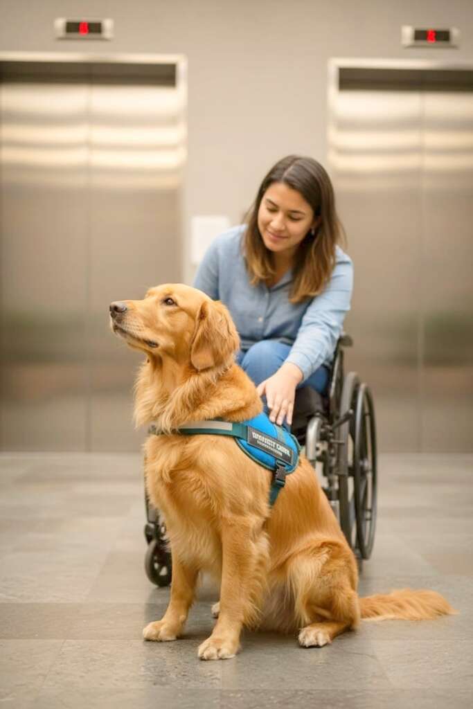 Service dogs help their owners.