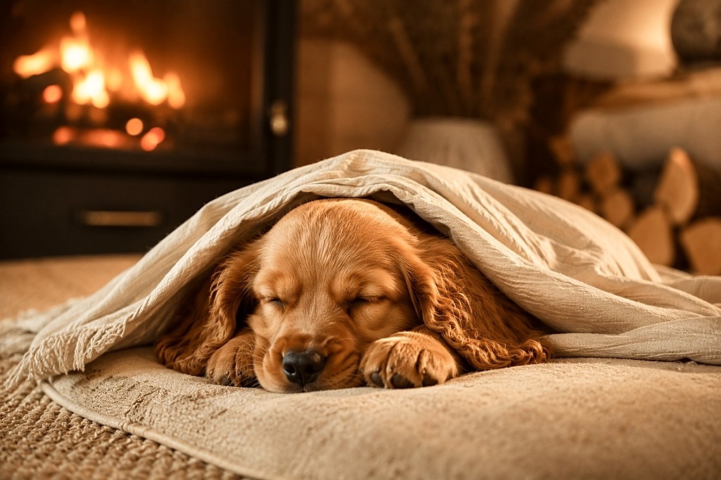 Help puppy to sleep at a time.