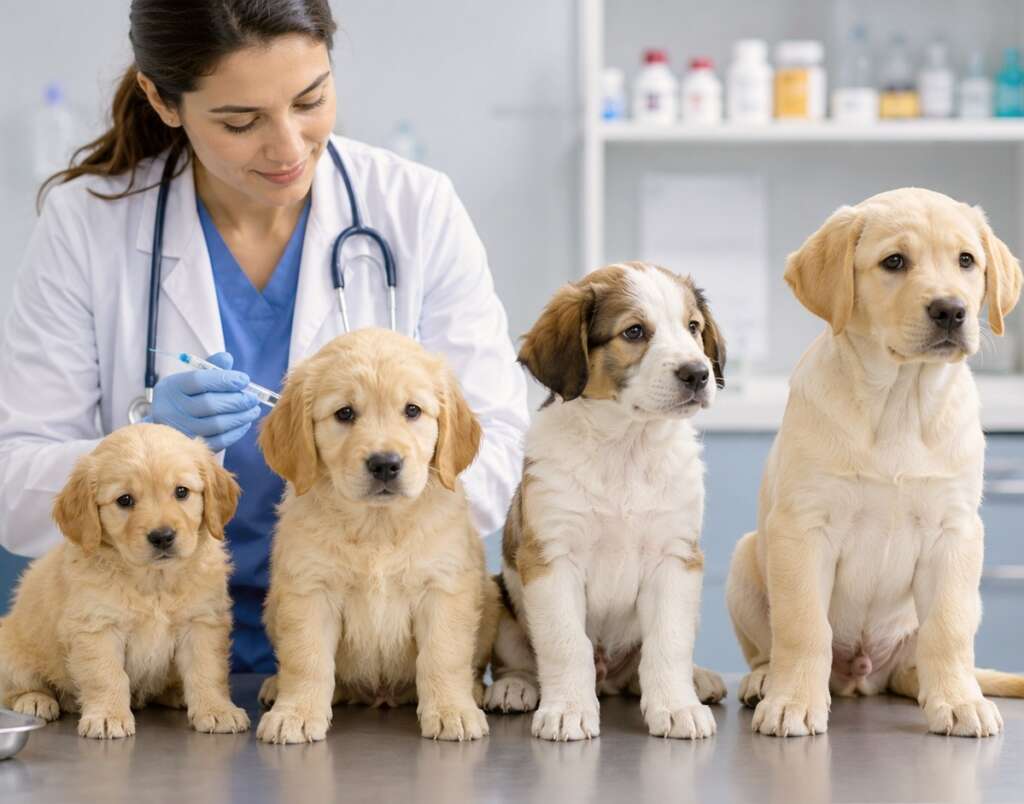Vet should make the puppy vaccination schedule.