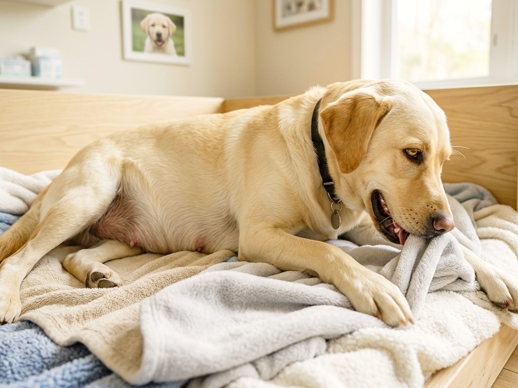 Labour pain inducing in dogs.