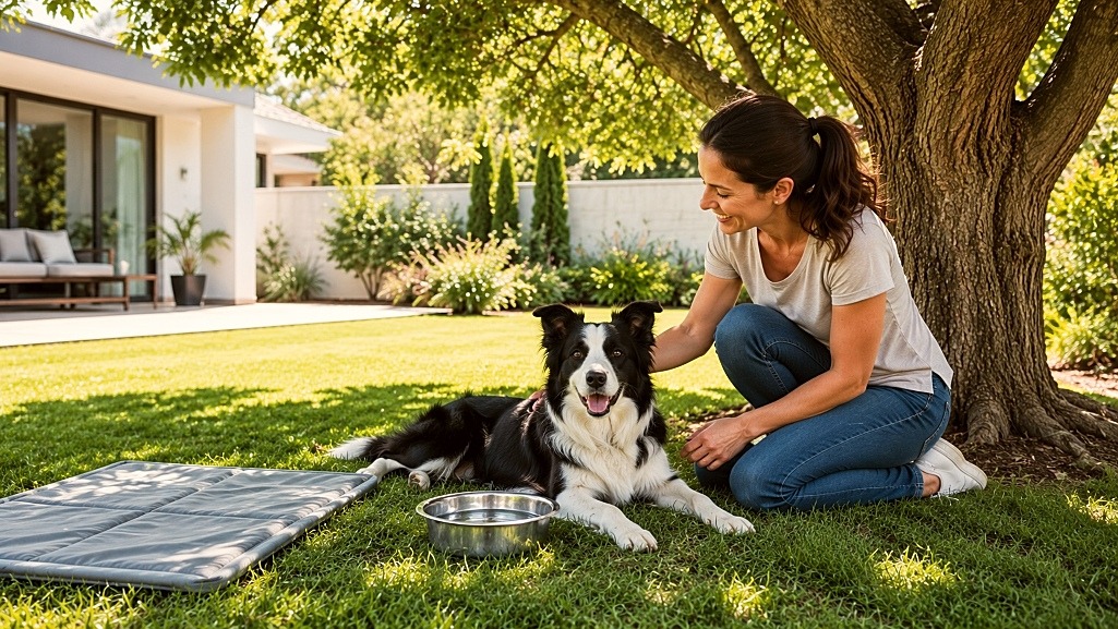 Healthy dog drinking fresh water and staying active for better breathing.